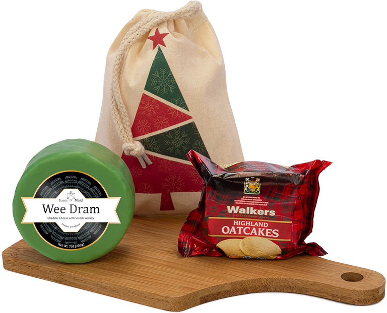 Wee Dram Cheese in Festive Sack