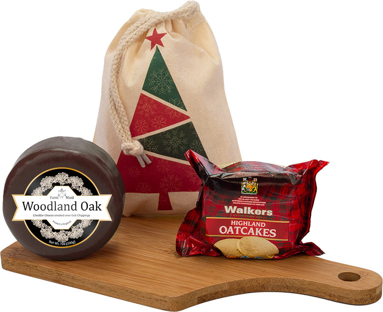 Woodland Oak Cheese in Festive Sack